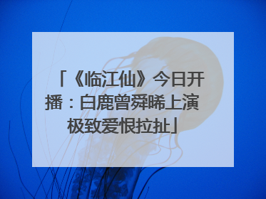 《临江仙》今日开播：白鹿曾舜晞上演极致爱恨拉扯