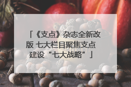 《支点》杂志全新改版 七大栏目聚焦支点建设“七大战略”