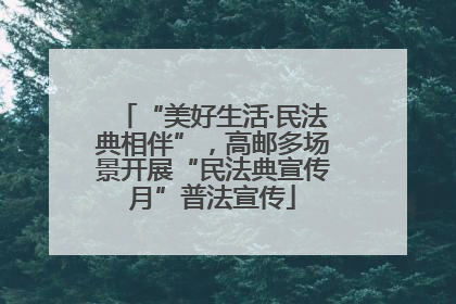 “美好生活·民法典相伴”，高邮多场景开展“民法典宣传月”普法宣传