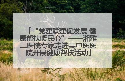 “党建联建促发展 健康帮扶暖民心”——湘雅二医院专家走进县中医医院开展健康帮扶活动
