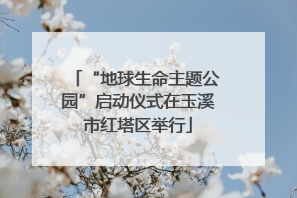 “地球生命主题公园”启动仪式在玉溪市红塔区举行