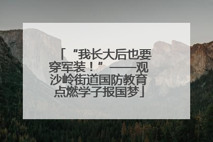 “我长大后也要穿军装！”——观沙岭街道国防教育点燃学子报国梦