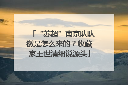 “苏超”南京队队徽是怎么来的？收藏家王世清细说源头