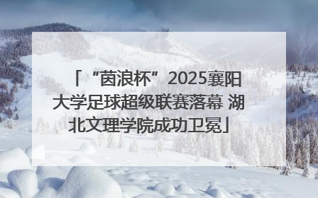 “茵浪杯”2025襄阳大学足球超级联赛落幕 湖北文理学院成功卫冕