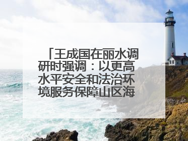 王成国在丽水调研时强调：以更高水平安全和法治环境服务保障山区海岛县高质量发展
