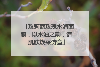 玫莉蔻玫瑰水润面膜，以水油之韵，谱肌肤焕采诗章