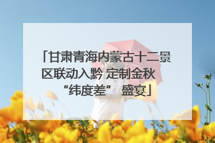 甘肃青海内蒙古十二景区联动入黔 定制金秋 “纬度差” 盛宴