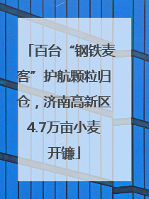 百台“钢铁麦客”护航颗粒归仓，济南高新区4.7万亩小麦开镰