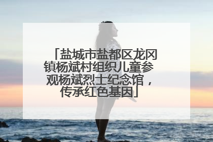 盐城市盐都区龙冈镇杨斌村组织儿童参观杨斌烈士纪念馆，传承红色基因