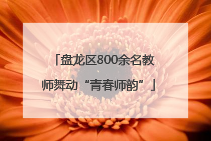 盘龙区800余名教师舞动“青春师韵”