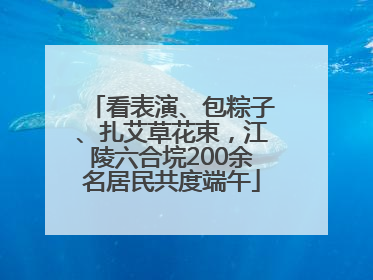 看表演、包粽子、扎艾草花束，江陵六合垸200余名居民共度端午
