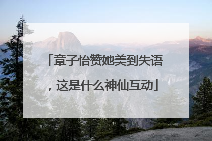 章子怡赞她美到失语，这是什么神仙互动