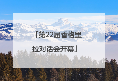 第22届香格里拉对话会开幕