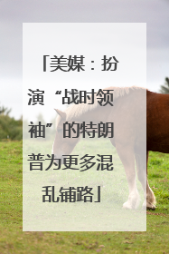 美媒：扮演“战时领袖”的特朗普为更多混乱铺路