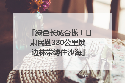 绿色长城合拢！甘肃民勤380公里锁边林带缚住沙海