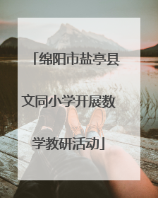 绵阳市盐亭县文同小学开展数学教研活动