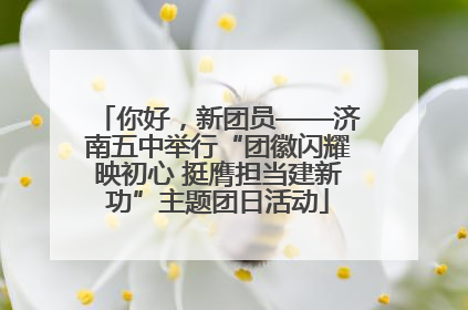 你好，新团员——济南五中举行“团徽闪耀映初心 挺膺担当建新功”主题团日活动