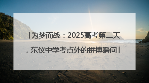 为梦而战：2025高考第二天，东仪中学考点外的拼搏瞬间