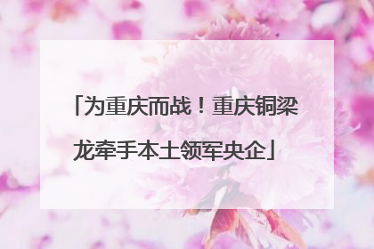 为重庆而战！重庆铜梁龙牵手本土领军央企