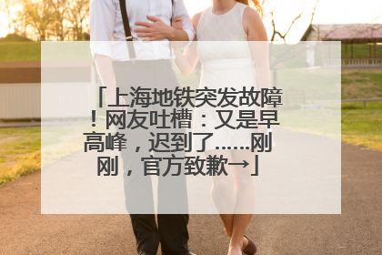 上海地铁突发故障！网友吐槽：又是早高峰，迟到了……刚刚，官方致歉→