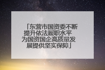 东营市国资委不断提升依法履职水平 为国资国企高质量发展提供坚实保障