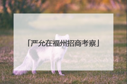 严允在福州招商考察