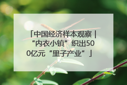 中国经济样本观察｜“内衣小镇”织出500亿元“里子产业”