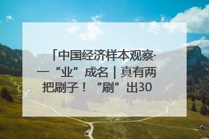 中国经济样本观察·一“业”成名｜真有两把刷子！“刷”出30亿级“颜值经济”