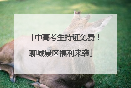 中高考生持证免费！聊城景区福利来袭