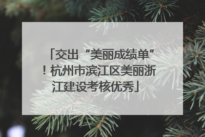 交出“美丽成绩单”！杭州市滨江区美丽浙江建设考核优秀