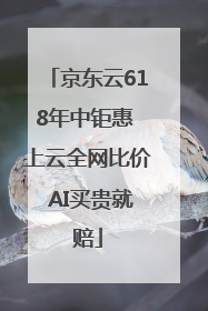 京东云618年中钜惠 上云全网比价 AI买贵就赔