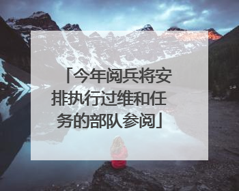 今年阅兵将安排执行过维和任务的部队参阅
