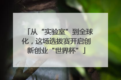 从“实验室”到全球化，这场选拔赛开启创新创业“世界杯”