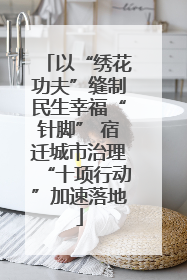 以“绣花功夫”缝制民生幸福“针脚” 宿迁城市治理“十项行动”加速落地