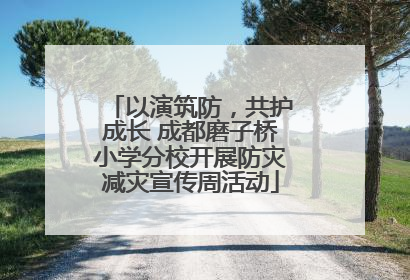 以演筑防，共护成长 成都磨子桥小学分校开展防灾减灾宣传周活动