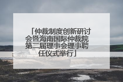 仲裁制度创新研讨会暨海南国际仲裁院第二届理事会理事聘任仪式举行