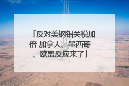 反对美钢铝关税加倍 加拿大、墨西哥、欧盟反应来了