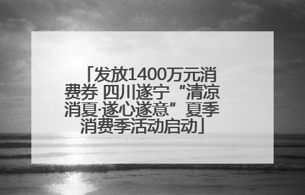 发放1400万元消费券 四川遂宁“清凉消夏·遂心遂意”夏季消费季活动启动