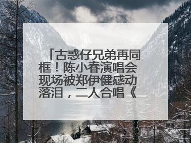 古惑仔兄弟再同框！陈小春演唱会现场被郑伊健感动落泪，二人合唱《一起冲一起闯》再现青春回忆