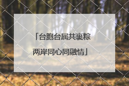 台胞台属共裹粽 两岸同心同融情