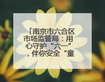 南京市六合区市场监管局：用心守护“六一”，伴你安全“童”行
