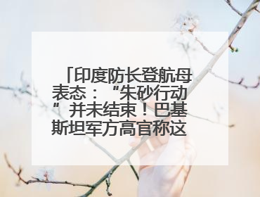 印度防长登航母表态：“朱砂行动”并未结束！巴基斯坦军方高官称这是一种危险的状况……