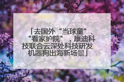 去国外“当球童”、“看家护院”，康迪科技联合云深处科技研发机器狗出海新场景