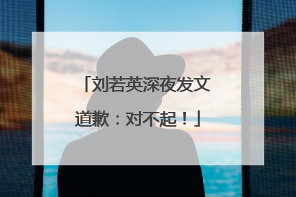 刘若英深夜发文道歉：对不起！