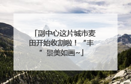 副中心这片城市麦田开始收割啦！“丰”景美如画~