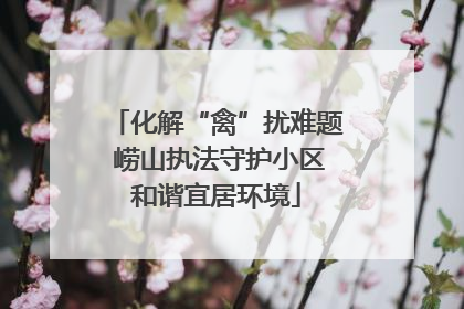 化解“禽”扰难题 崂山执法守护小区和谐宜居环境