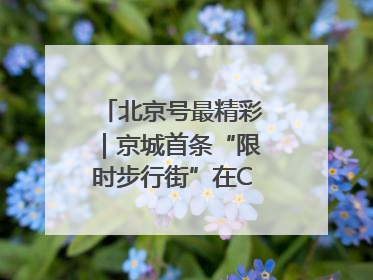北京号最精彩｜京城首条“限时步行街”在CBD商圈开街