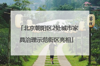 北京朝阳区2处城市家具治理示范街区亮相