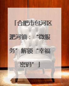 合肥市包河区淝河镇：“微服务”解锁“幸福密码”