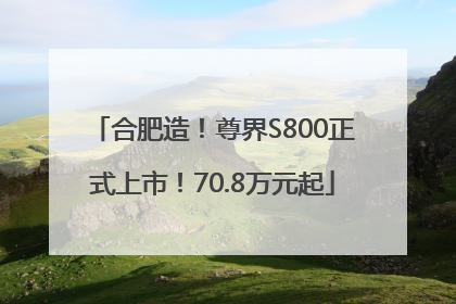 合肥造！尊界S800正式上市！70.8万元起